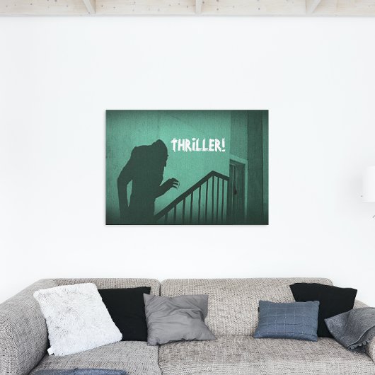 Vampire Nosferatu Green Horror Thriller Canvas Afdruk