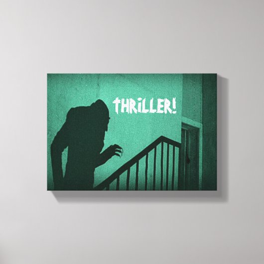 Vampire Nosferatu Groene Horror Thriller Canvas Afdruk (Voorkant)