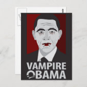 Vampire Obama Briefkaart (Voorkant / Achterkant)