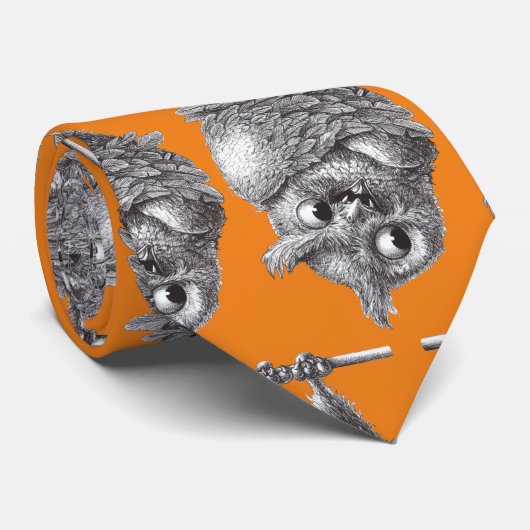 Vampire Owl Cool and Zeer Scarry Stropdas (Opgerold)