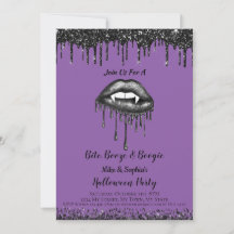 Vampire Paarse glitterlippen volwassenen Halloween