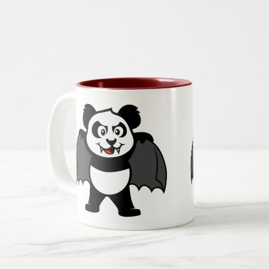 Vampire Panda Tweekleurige Koffiemok (Voorkant links)