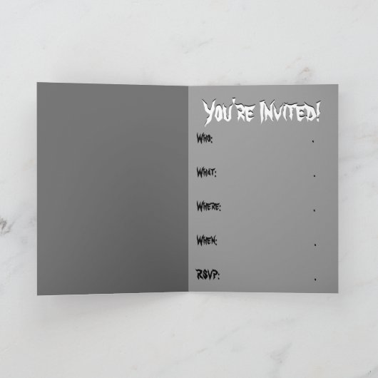 Vampire partijuitnodigingen Aangepaste halloween K (Binnen)