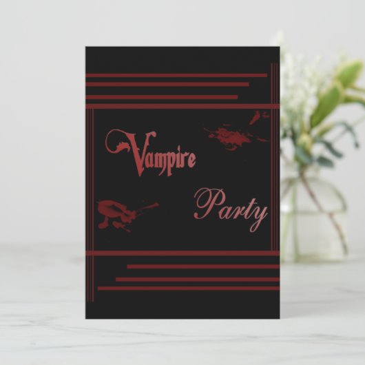 Vampire Party Kaart (Staand voorkant)