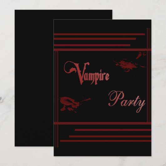 Vampire Party Kaart (Voorkant / Achterkant)