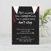 Vampire Party Stop niet met Halloween Kaart (Staand voorkant)