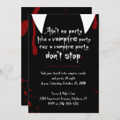 Vampire Party Stop niet met Halloween Kaart (Voorkant / Achterkant)
