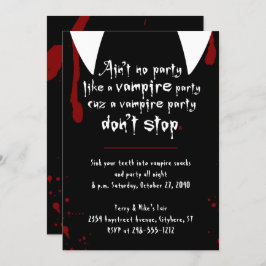 Vampire Party Stop niet met Halloween Kaart