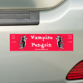 Vampire Penguin: Ik neem niet mee...van vis! Bumpersticker (Op auto)