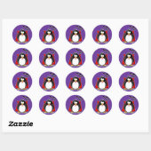 Vampire Penguin Ronde Sticker (Vel)