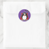 Vampire Penguin Ronde Sticker (Tas)