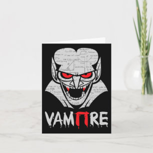 Vampire Pi Halloween Kostuum Funny Wiskunde Scienc Kaart