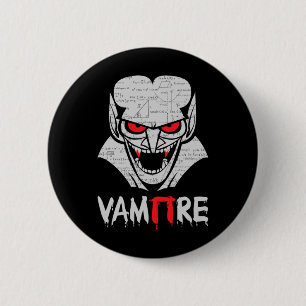 Vampire Pi Halloween Kostuum Funny Wiskunde Scienc Ronde Button 5,7 Cm
