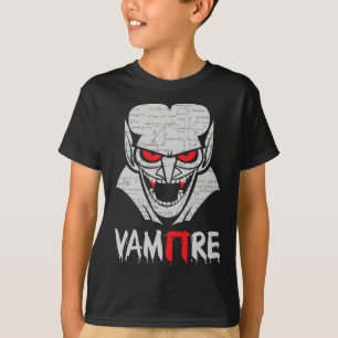 Vampire Pi Halloween Kostuum Funny Wiskunde Scienc T-shirt