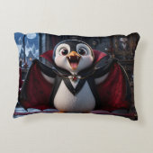 Vampire pinguïn bed kussen/huis decoratie accent kussen (Achterkant)