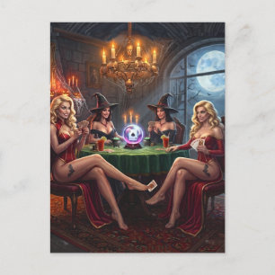Vampire Poker Meisjes Willen Gewoon Pret Hebben Feestdagenkaart