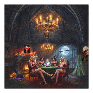 Vampire Pokermeisjes Willen Gewoon Pret Hebben Foto Afdruk