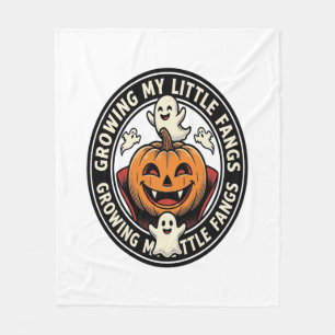Vampire Pompoen Badge Mijn Kleine Hoektanden Laten Fleece Deken