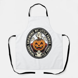 Vampire Pompoen Badge Mijn Kleine Hoektanden Laten Schort
