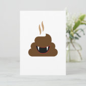 Vampire Poop Emoji Funny Halloween Kaart (Staand voorkant)