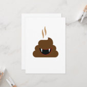 Vampire Poop Emoji Funny Halloween Kaart (Voorkant / Achterkant in situ)