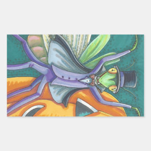 VAMPIRE PRAYING MANTIS BUG STICKER SHEET Rectangle