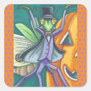 VAMPIRE PRAYING MANTIS BUG STICKERS SHEET Square