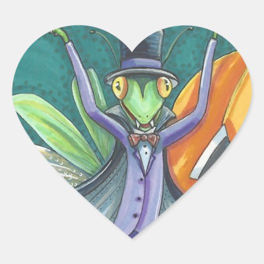 VAMPIRE PRAYSMANTIS, BUG STICKERS BEVESTIGEN Hart (Voorkant)