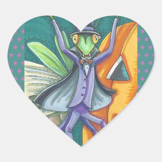 VAMPIRE PRAYSMANTIS, BUG STICKERS BEVESTIGEN Hart (Voorkant)