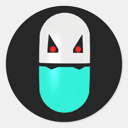 Vampire Prozac Parody Pill Sticker 001 (Voorkant)