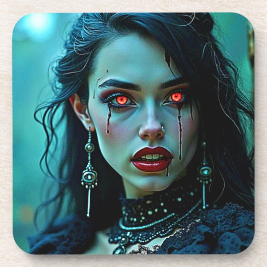 Vampire Queen: Dark Allure Art Bier Onderzetter (Voorkant)