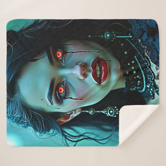 Vampire Queen: Dark Allure Art Sherpa Deken (Voorkant (horizontaal))