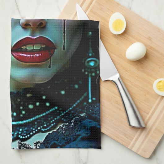 Vampire Queen: Dark Allure Art Theedoek (Quarter Fold)