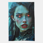 Vampire Queen: Dark Allure Art Theedoek (Verticaal)