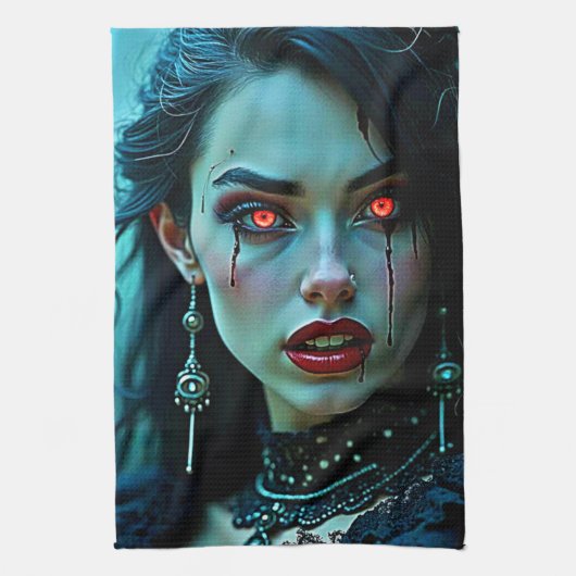 Vampire Queen: Dark Allure Art Theedoek (Verticaal)