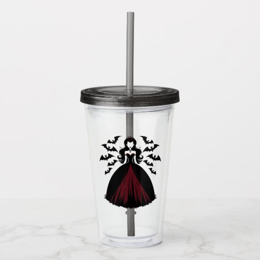 Vampire Queen Halloween Acryl Drinkbeker (Voorkant)