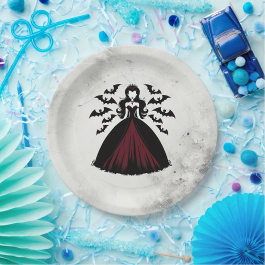 Vampire Queen Halloween Feest Papieren Bordje (Feest)