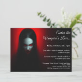Vampire Queen – Halloween Kostuumfeest Uitnodiging (Staand voorkant)