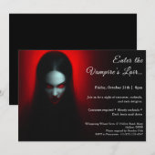 Vampire Queen – Halloween Kostuumfeest Uitnodiging (Voorkant / Achterkant)