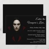 Vampire Queen – Halloween Kostuumfeest Uitnodiging (Voorkant / Achterkant)