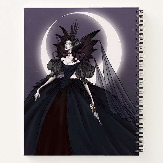 Vampire Queen Spiral Notebook Notitieboek (Achterkant)