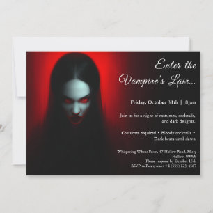 Vampire Queen - Uitnodiging voor Halloween-kostuum