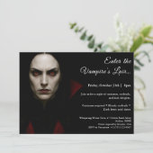 Vampire Queen - Uitnodiging voor Halloween-kostuum (Staand voorkant)