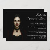 Vampire Queen - Uitnodiging voor Halloween-kostuum (Voorkant / Achterkant)