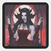 Vampire Queen Vierkante Sticker (Voorkant)
