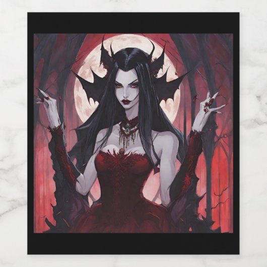 Vampire Queen Wijn Etiket (Enkel label)