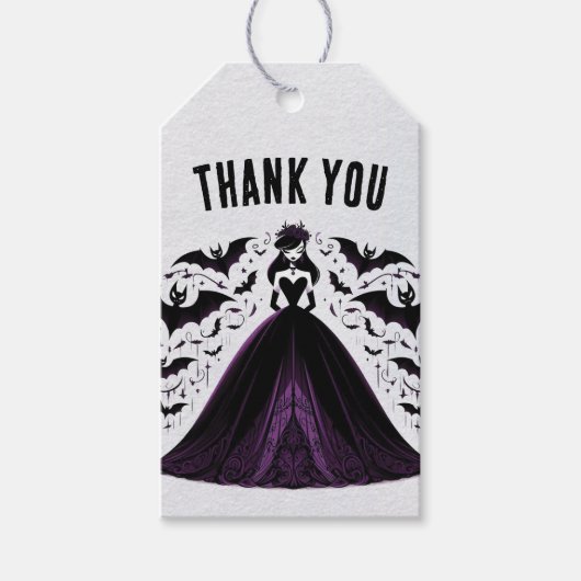 Vampire Quinceañera Cadeaulabel (Voorkant)