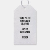 Vampire Quinceañera Cadeaulabel (Achterkant)