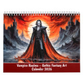 Vampire Realms – Gothic Fantasy Art Calendar 2026 Kalender (Hoes)