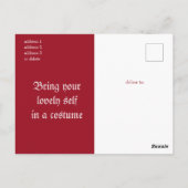 Vampire Red Lips Halloween Party Uitnodiging (Achterkant)